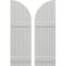 Ekena Millwork Americraft 5-Board (2 Batten) Wood Joined Board-n-Batten Shutters w/ Arch Top, ARW101BQ518X77STH, PR ARW101BQ518X77STH - alternate 1